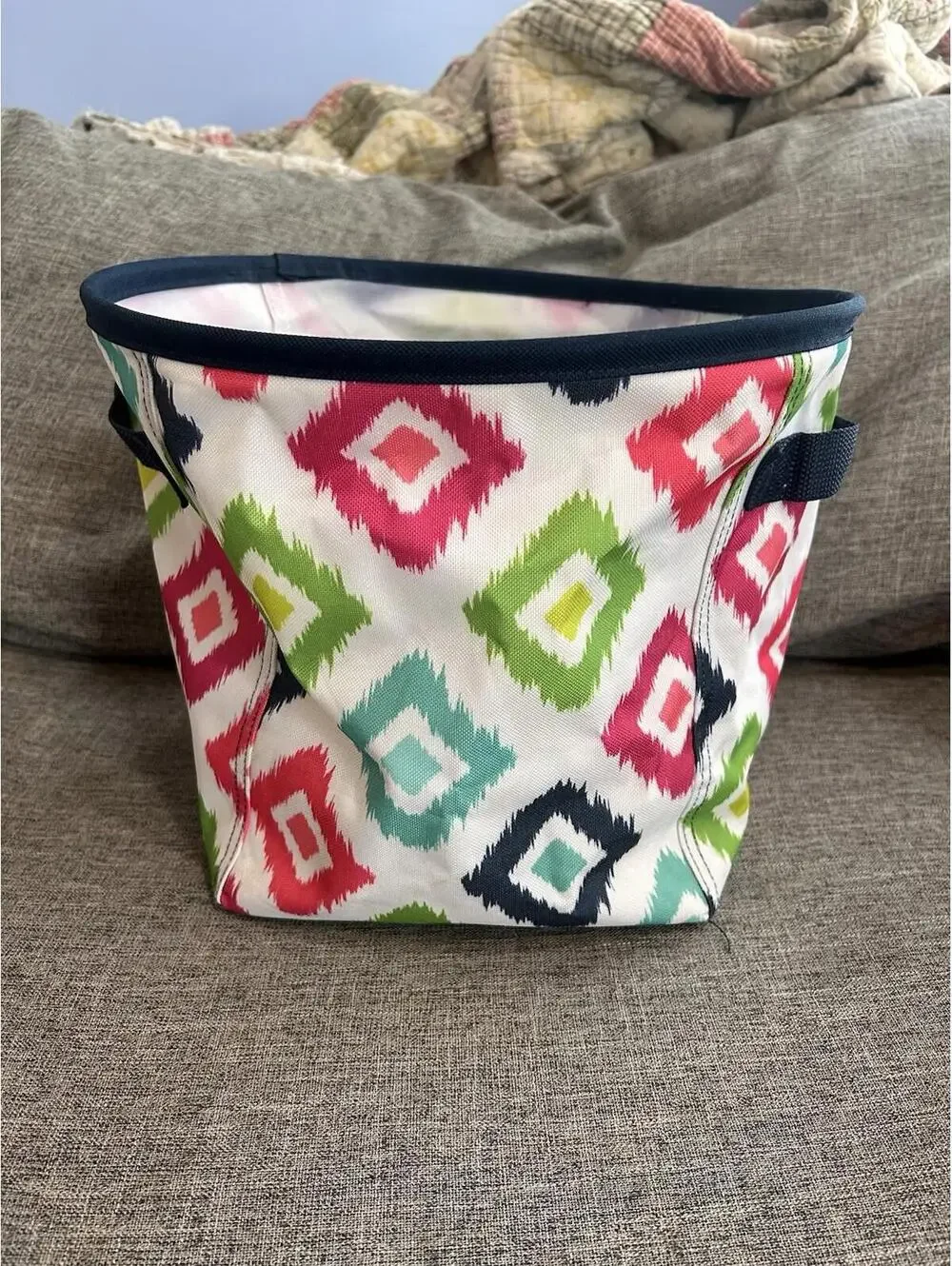 Thirty One Mini Storage Bin In Candy Corners Collapsible Handles